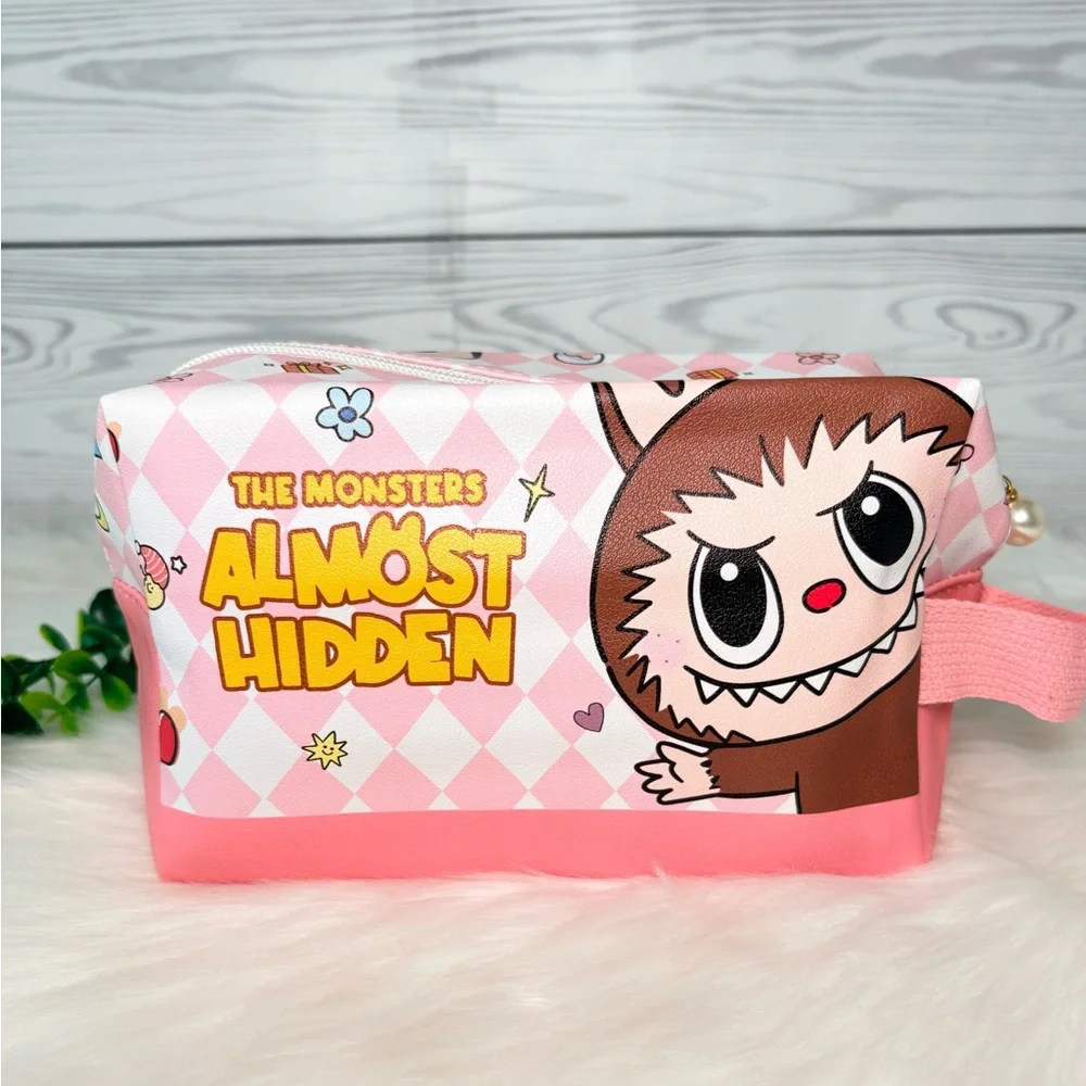 Pink Labubu Large Cosmetic‎ Bag
